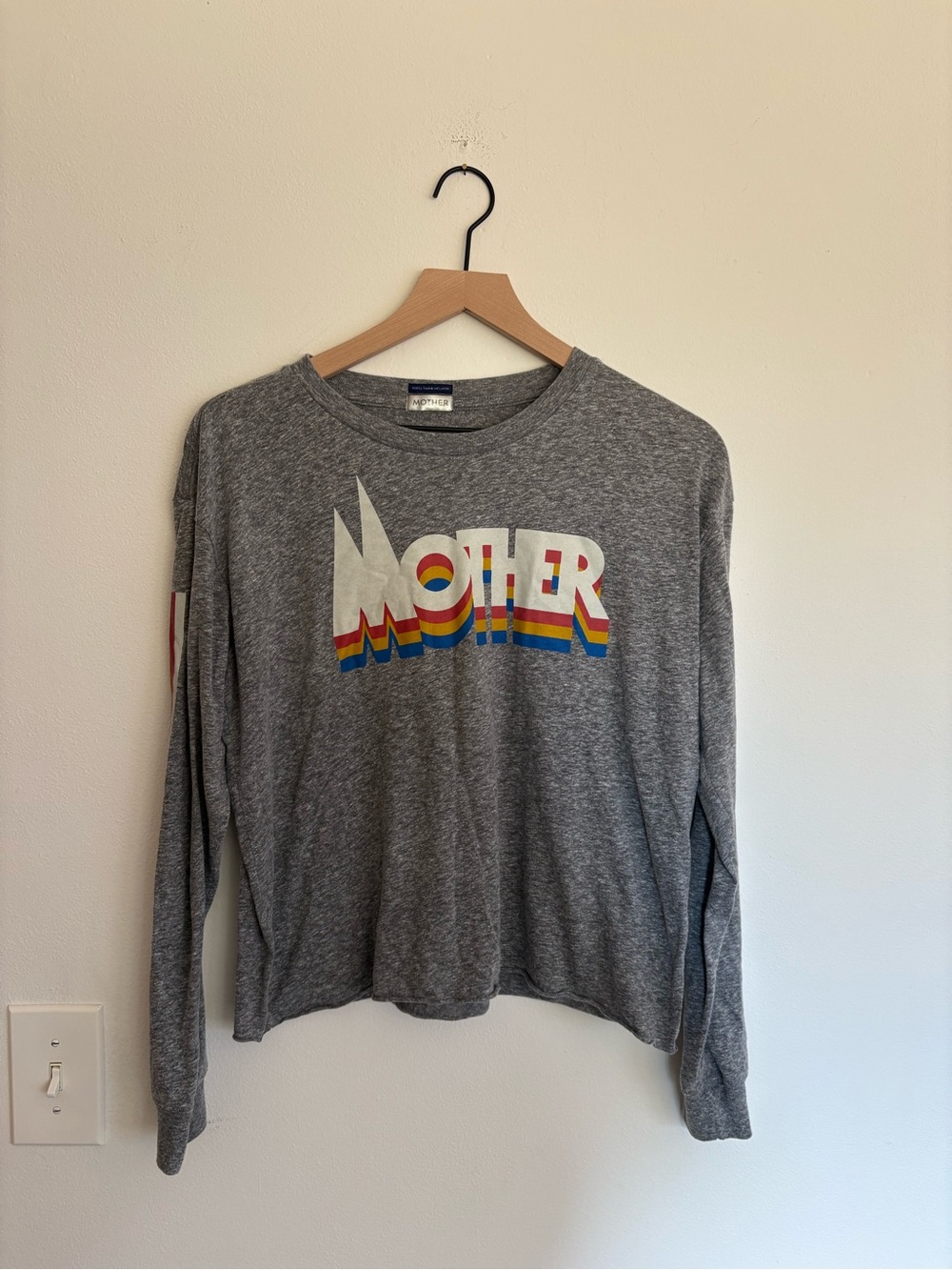 MOTHER Gray Long-Sleeve Tee